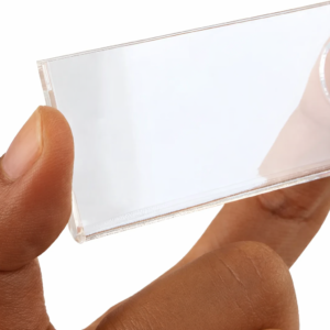 Display Etiqueta Porta Preço Modelo U 5x3cm Gôndola - 50 Peças Cristal