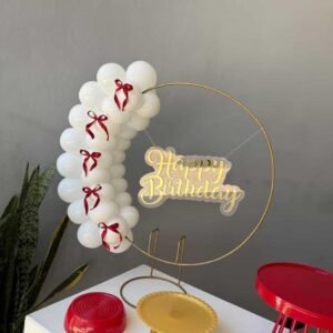 Letreiro Em Acrílico "Happy Birthday"  Para Painel De Festa